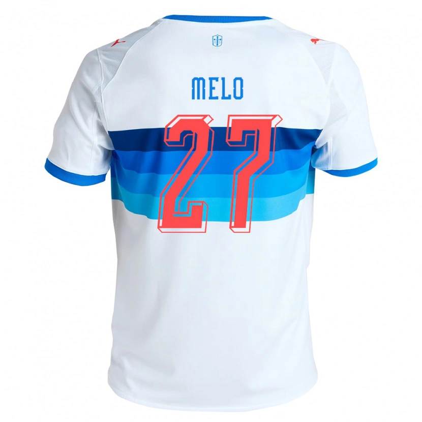 Danxen Criança Camisola Darío Melo #27 Branco Azul Celeste Principal 2026/27 Camisa
