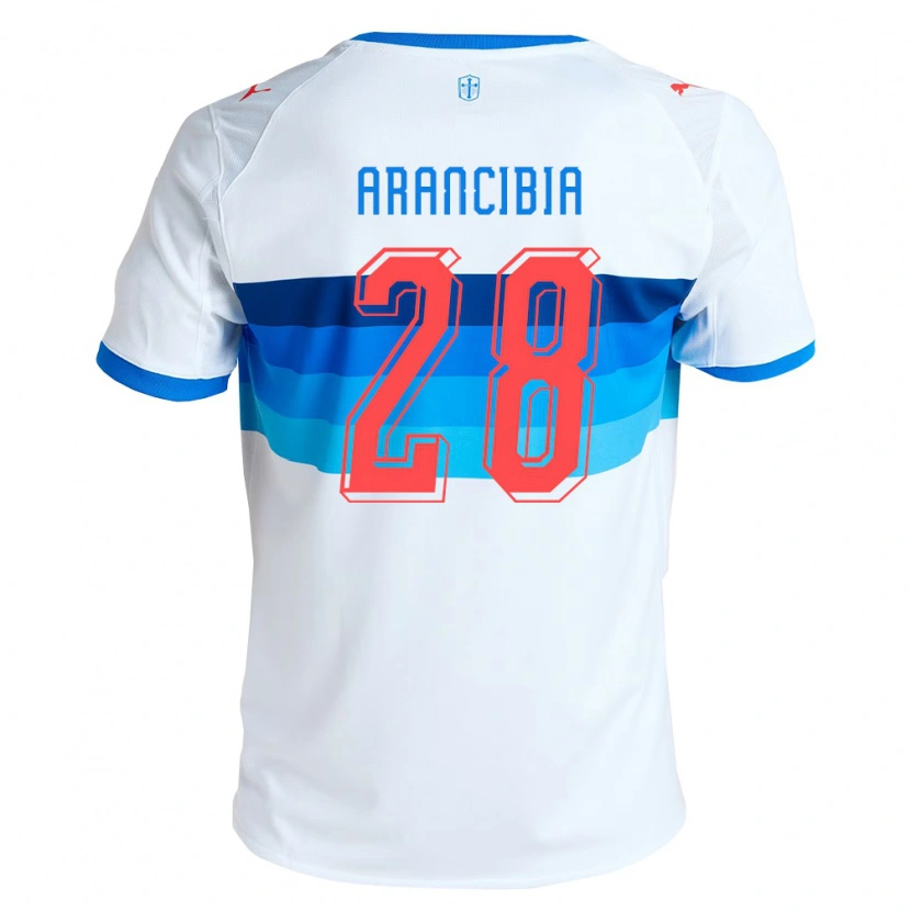 Danxen Criança Camisola Francisco Arancibia #28 Branco Azul Celeste Principal 2026/27 Camisa
