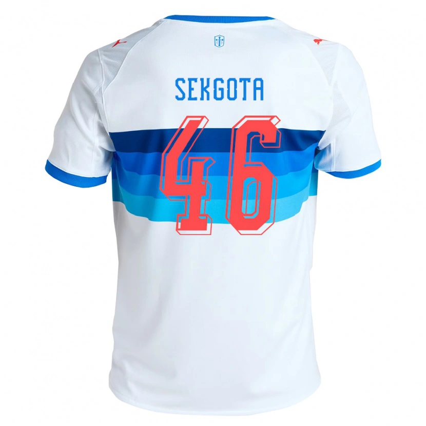Danxen Criança Camisola Jeffrey Sekgota #46 Branco Azul Celeste Principal 2026/27 Camisa
