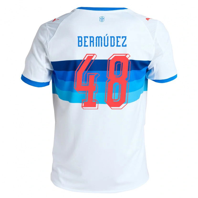 Danxen Criança Camisola Diego Bermúdez #48 Branco Azul Celeste Principal 2026/27 Camisa