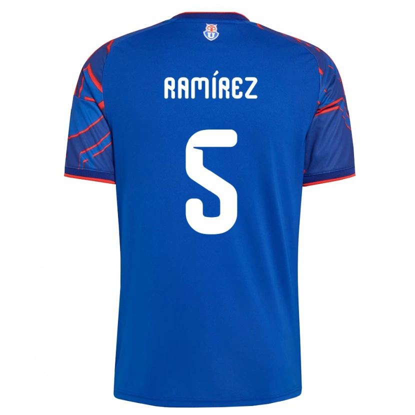 Danxen Criança Camisola Nicolás Ramírez #5 Azul Real Vermelho Principal 2026/27 Camisa