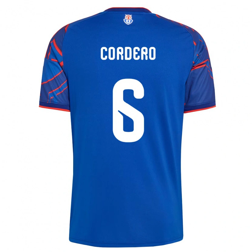 Danxen Criança Camisola Renato Cordero #6 Azul Real Vermelho Principal 2026/27 Camisa