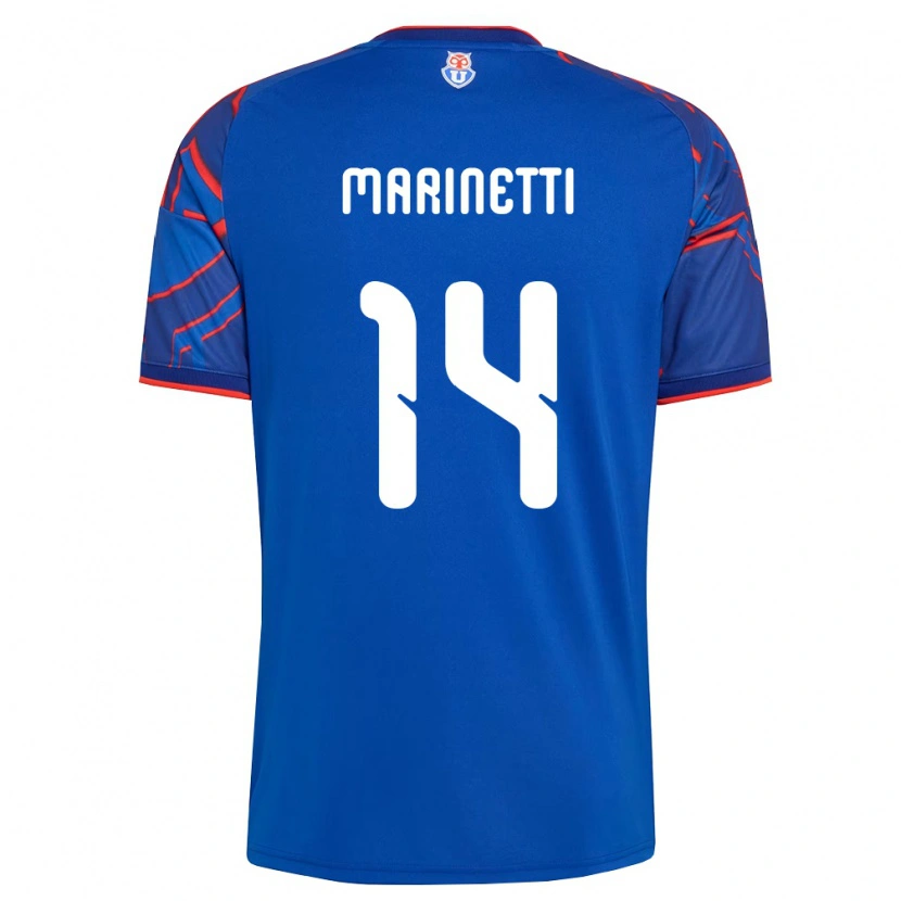 Danxen Criança Camisola Nicolás Marinetti #14 Azul Real Vermelho Principal 2026/27 Camisa
