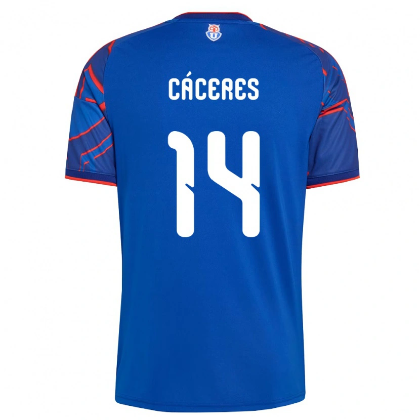 Danxen Criança Camisola Franco Cáceres #14 Azul Real Vermelho Principal 2026/27 Camisa