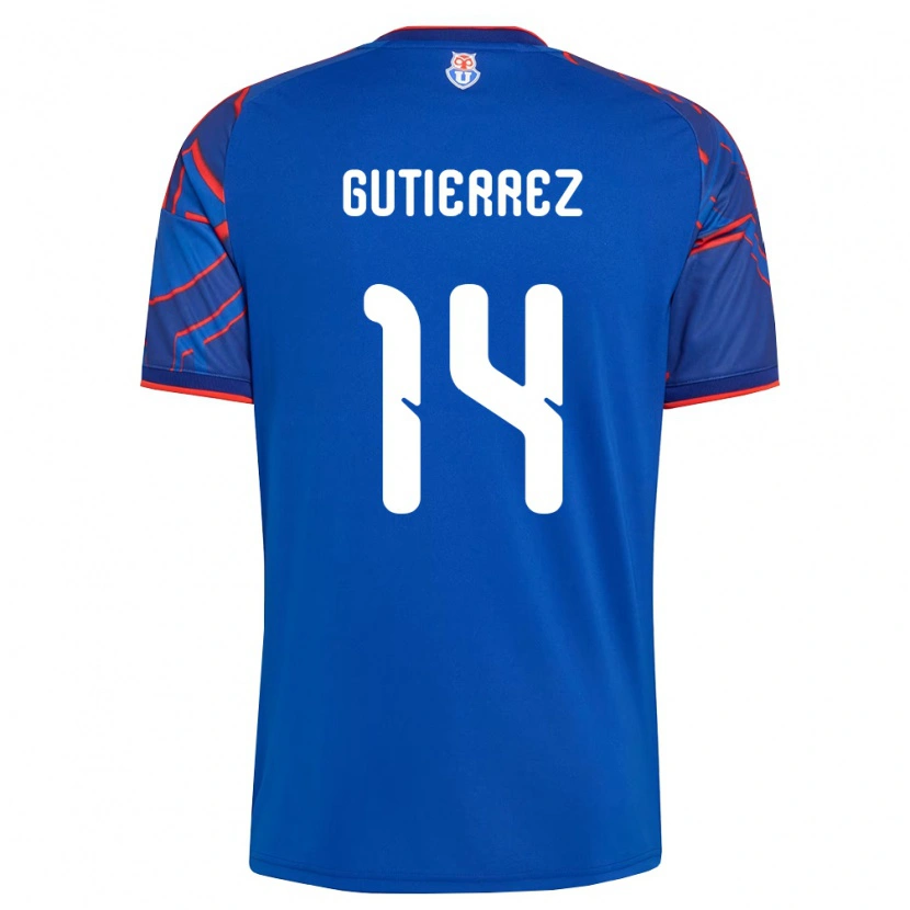 Danxen Criança Camisola Ana Gutiérrez #14 Azul Real Vermelho Principal 2026/27 Camisa