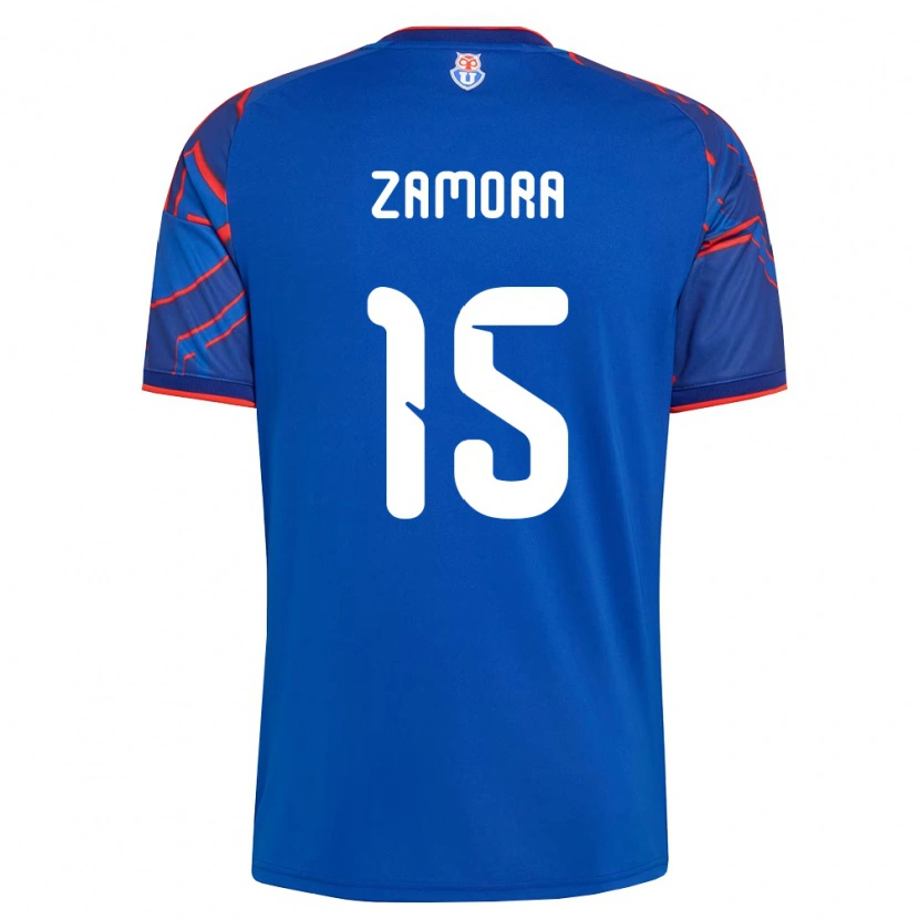 Danxen Criança Camisola Daniela Zamora #15 Azul Real Vermelho Principal 2026/27 Camisa