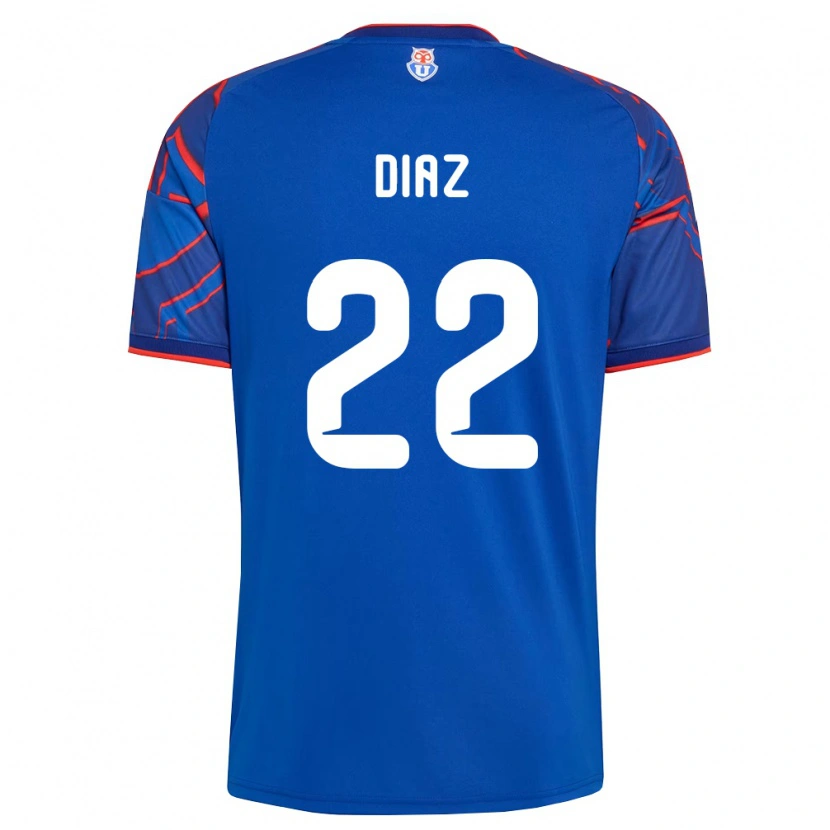 Danxen Criança Camisola Valentina Díaz #22 Azul Real Vermelho Principal 2026/27 Camisa