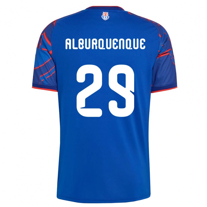 Danxen Criança Camisola José Alburquenque #29 Azul Real Vermelho Principal 2026/27 Camisa