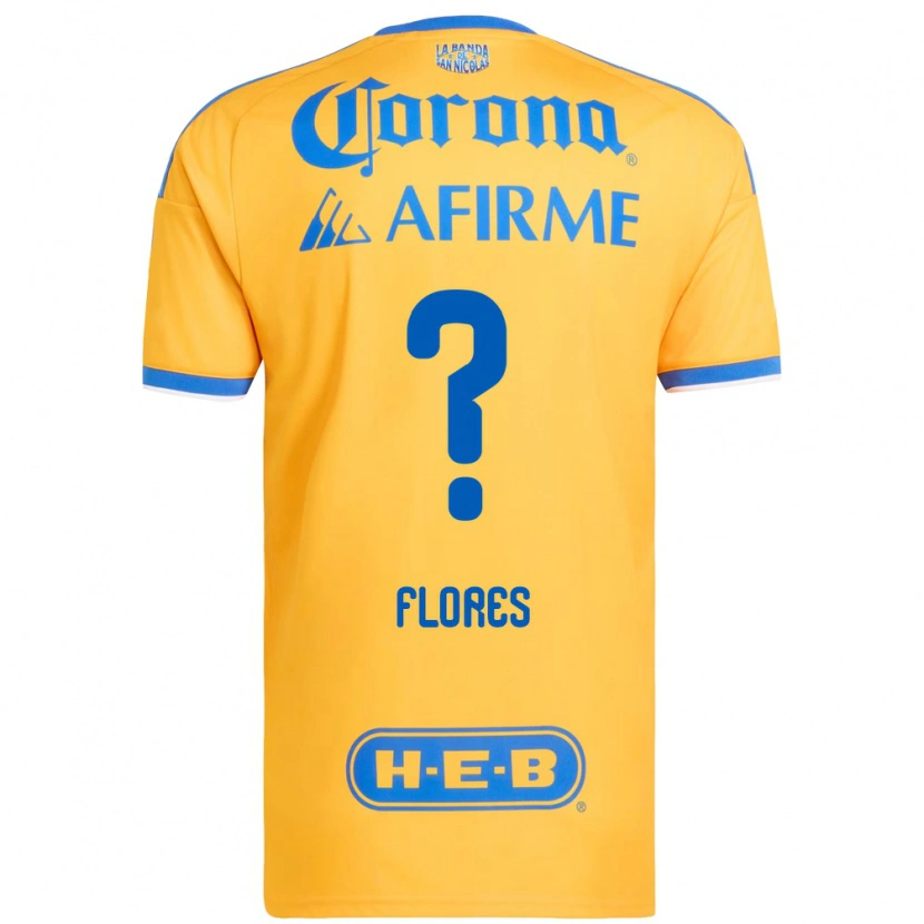Danxen Criança Camisola Hernán Flores #0 Amarelo Azul Principal 2026/27 Camisa