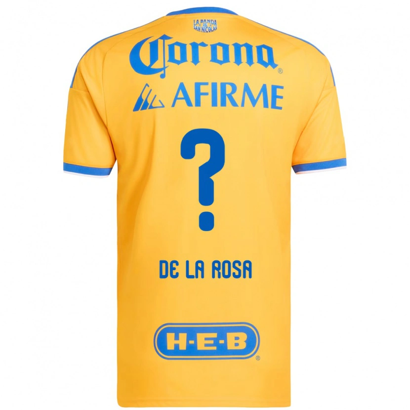 Danxen Criança Camisola Luis De La Rosa #0 Amarelo Azul Principal 2026/27 Camisa