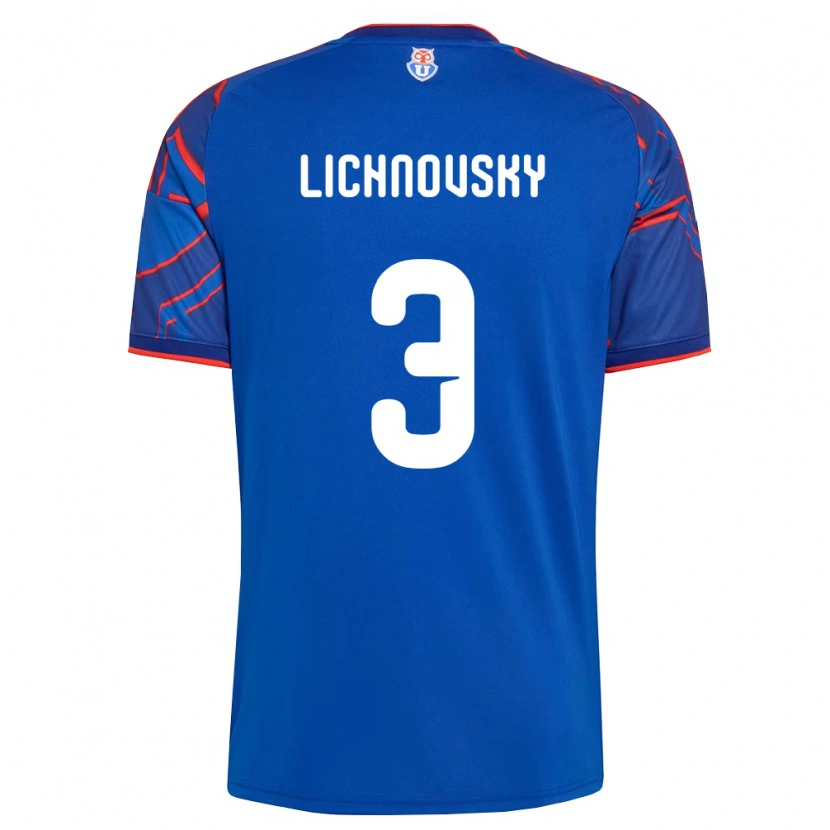 Danxen Criança Camisola Igor Lichnovsky #3 Azul Real Vermelho Principal 2026/27 Camisa
