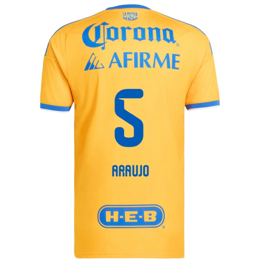 Danxen Criança Camisola César Araújo #5 Amarelo Azul Principal 2026/27 Camisa