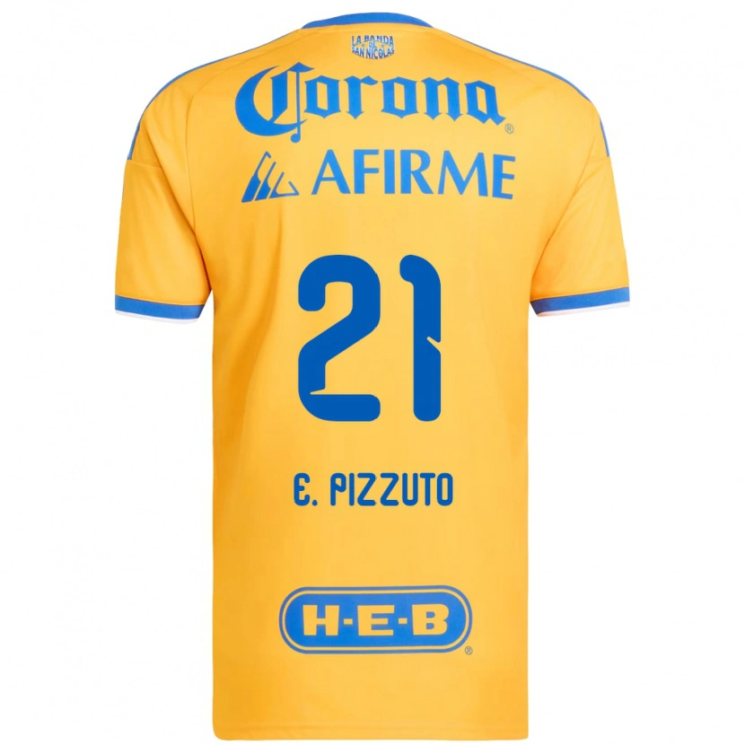 Danxen Criança Camisola Eugenio Pizzuto #21 Amarelo Azul Principal 2026/27 Camisa