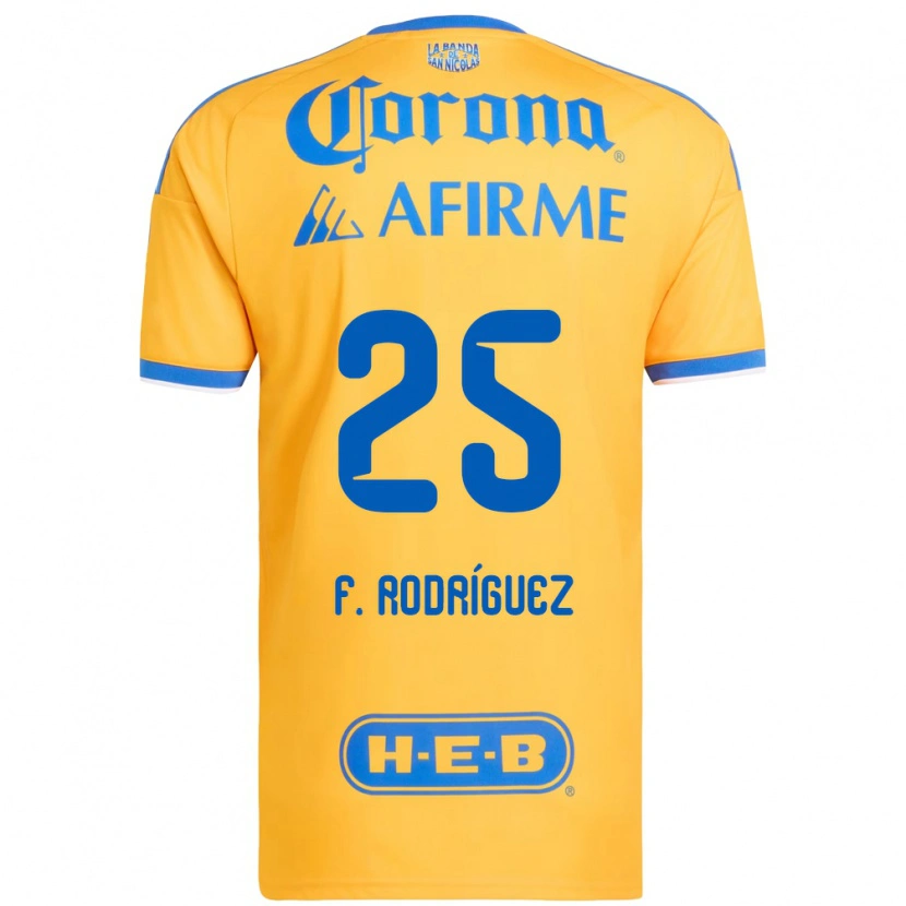 Danxen Criança Camisola Felipe Rodríguez #25 Amarelo Azul Principal 2026/27 Camisa