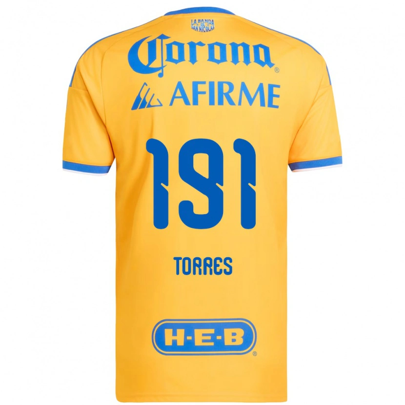 Danxen Criança Camisola Aldo Torres #191 Amarelo Azul Principal 2026/27 Camisa