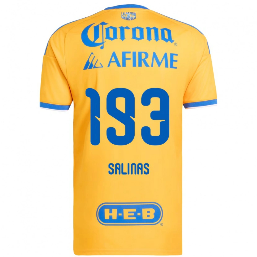 Danxen Criança Camisola Marcelo Salinas #193 Amarelo Azul Principal 2026/27 Camisa