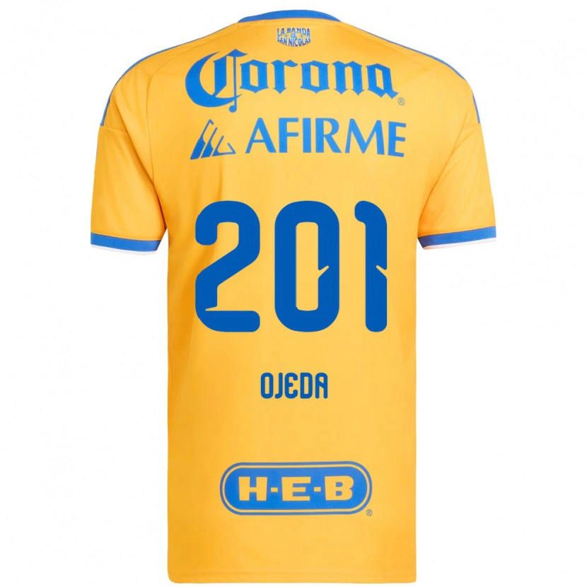 Danxen Criança Camisola Diego Ojeda #201 Amarelo Azul Principal 2026/27 Camisa