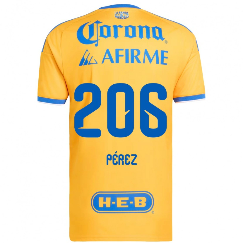 Danxen Criança Camisola Emmir Pérez #206 Amarelo Azul Principal 2026/27 Camisa