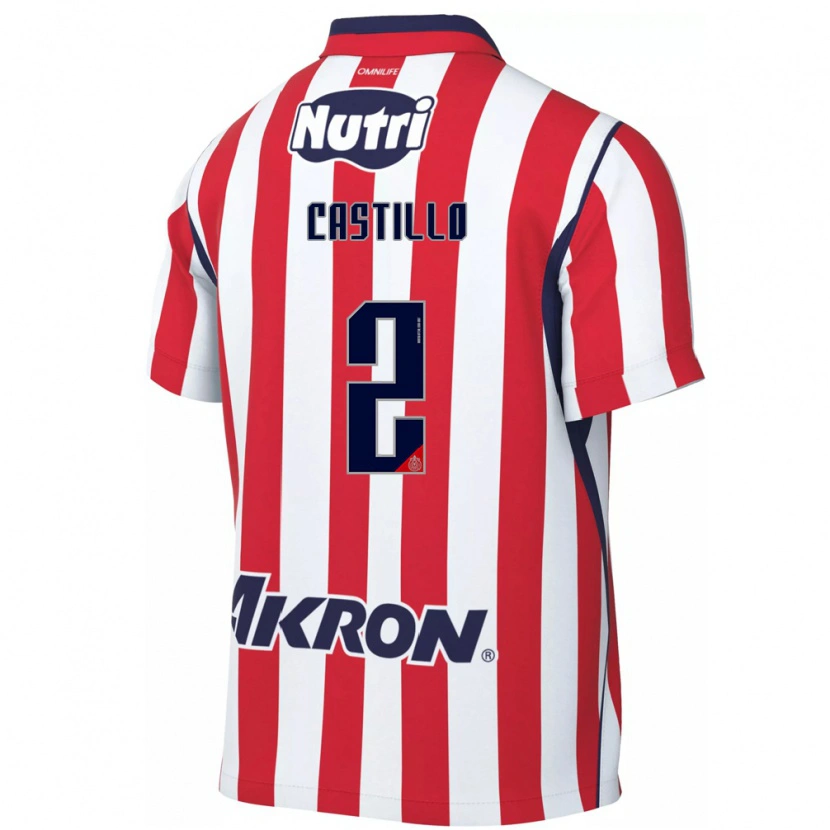 Danxen Criança Camisola José Castillo #2 Vermelho Branco Principal 2026/27 Camisa