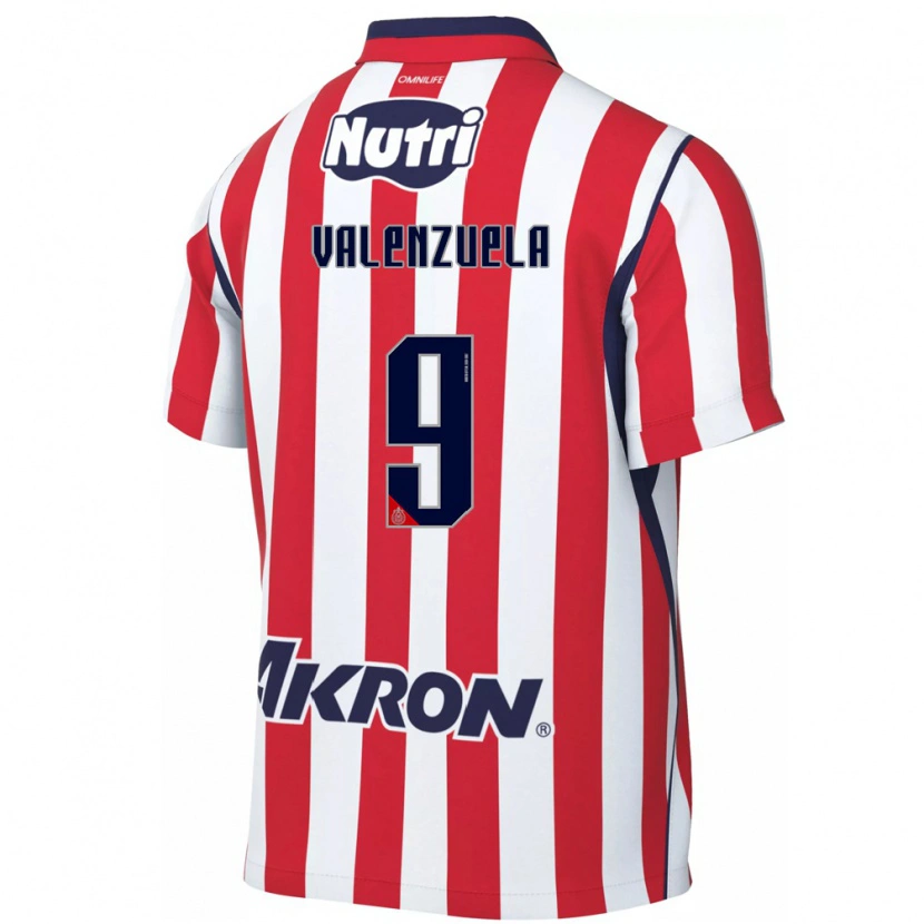 Danxen Criança Camisola Gabriela Valenzuela #9 Vermelho Branco Principal 2026/27 Camisa