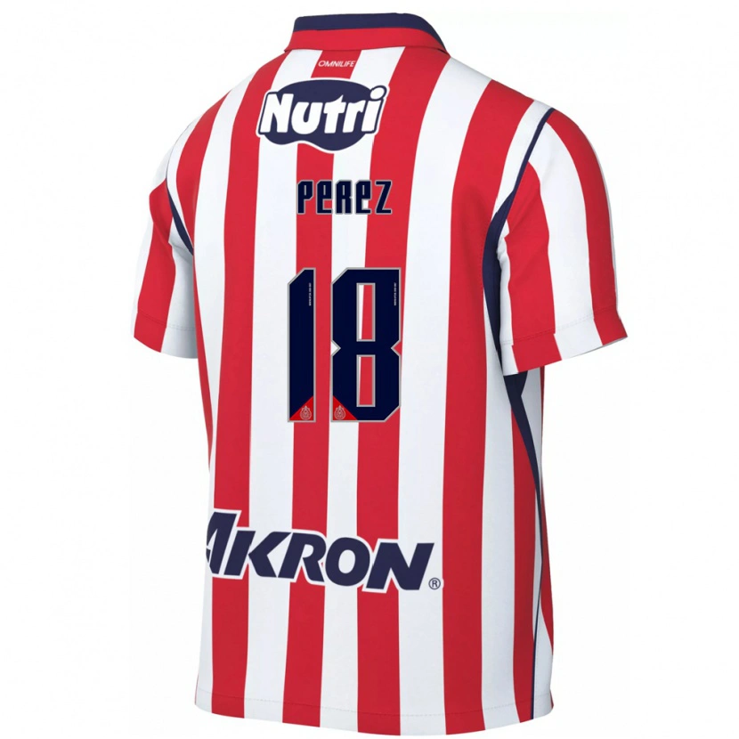 Danxen Criança Camisola Jonathan Pérez #18 Vermelho Branco Principal 2026/27 Camisa