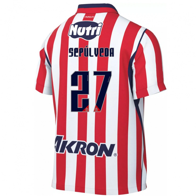 Danxen Criança Camisola Leonardo Sepúlveda #27 Vermelho Branco Principal 2026/27 Camisa