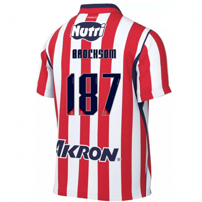 Danxen Criança Camisola Brandón Brocksom #187 Vermelho Branco Principal 2026/27 Camisa