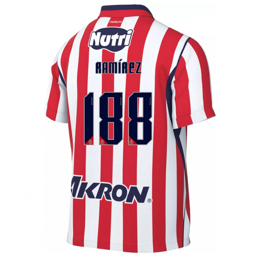 Danxen Criança Camisola Leonardo Ramírez #188 Vermelho Branco Principal 2026/27 Camisa
