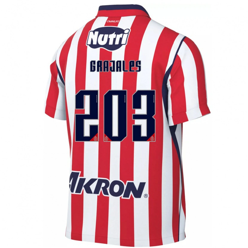 Danxen Criança Camisola Jhonnatan Grajales #203 Vermelho Branco Principal 2026/27 Camisa