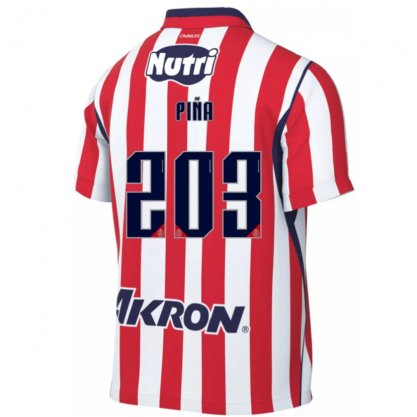 Danxen Criança Camisola Fernando Piña #203 Vermelho Branco Principal 2026/27 Camisa