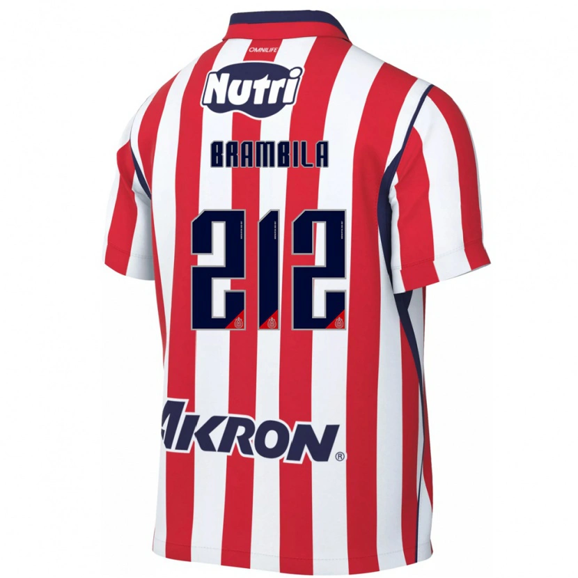 Danxen Criança Camisola Ángel Brambila #212 Vermelho Branco Principal 2026/27 Camisa