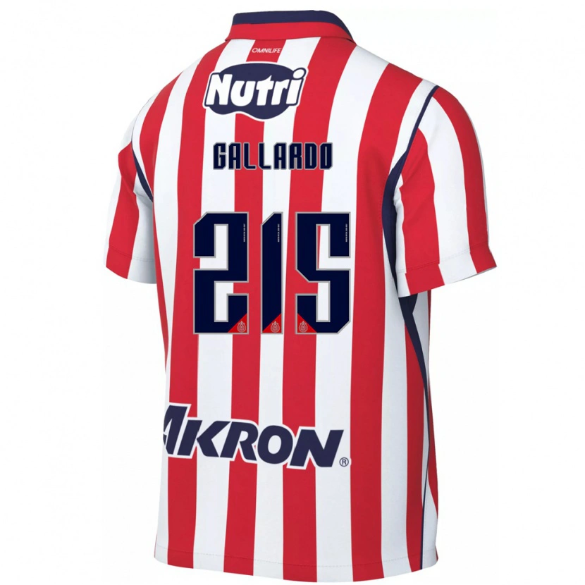 Danxen Criança Camisola Jonathan Gallardo #215 Vermelho Branco Principal 2026/27 Camisa