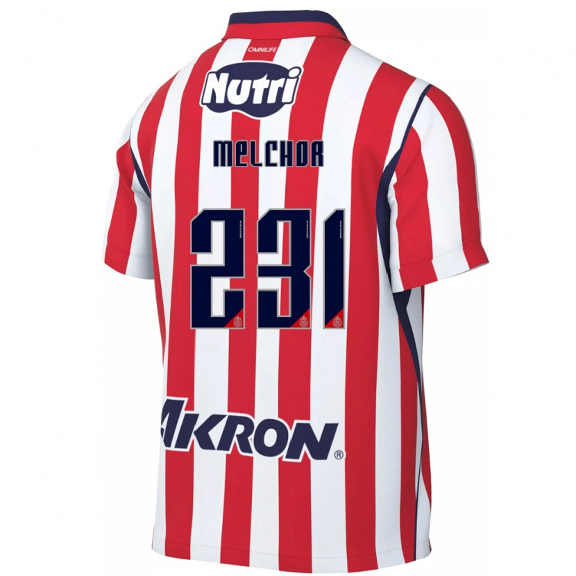 Danxen Criança Camisola Oziel Melchor #231 Vermelho Branco Principal 2026/27 Camisa