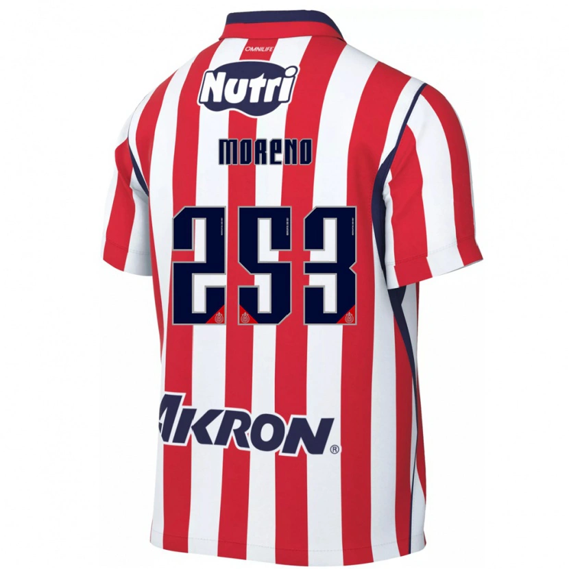 Danxen Criança Camisola Leonel Moreno #253 Vermelho Branco Principal 2026/27 Camisa