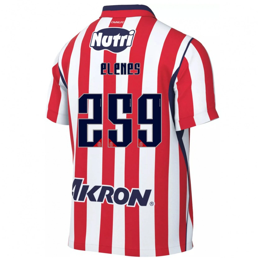 Danxen Criança Camisola José Elenes #259 Vermelho Branco Principal 2026/27 Camisa