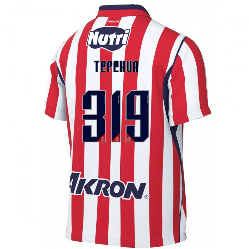 Danxen Criança Camisola Milán Tepehua #319 Vermelho Branco Principal 2026/27 Camisa