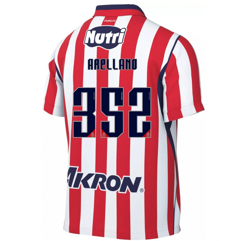 Danxen Criança Camisola Santiago Arellano #352 Vermelho Branco Principal 2026/27 Camisa