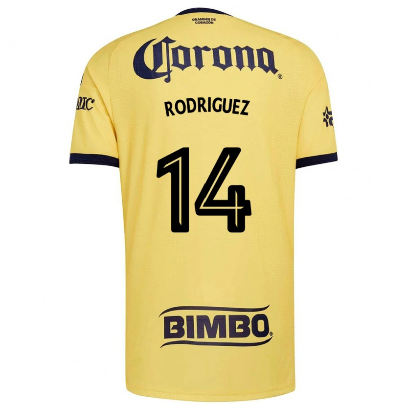 Danxen Criança Camisola Monica Rodriguez #14 Amarelo Vermelho Preto Principal 2026/27 Camisa