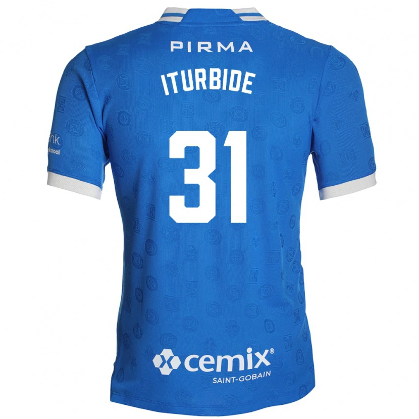 Danxen Criança Camisola Luis Iturbide #31 Azul Branco Vermelho Principal 2026/27 Camisa