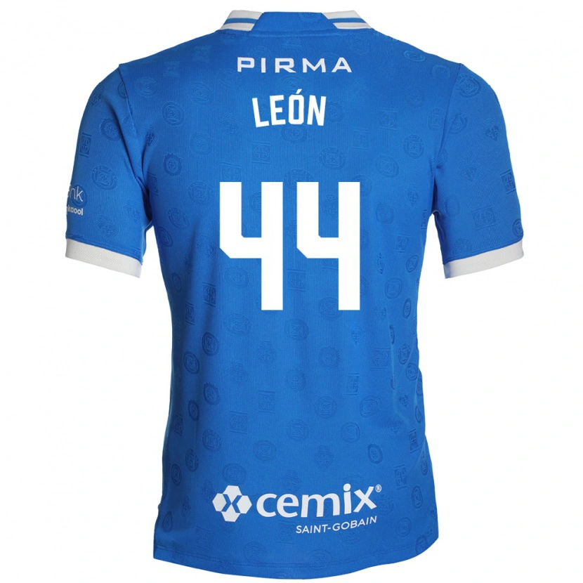 Danxen Criança Camisola Cristhian León #44 Azul Branco Vermelho Principal 2026/27 Camisa