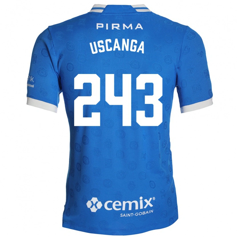 Danxen Criança Camisola Rubén Uscanga #243 Azul Branco Vermelho Principal 2026/27 Camisa