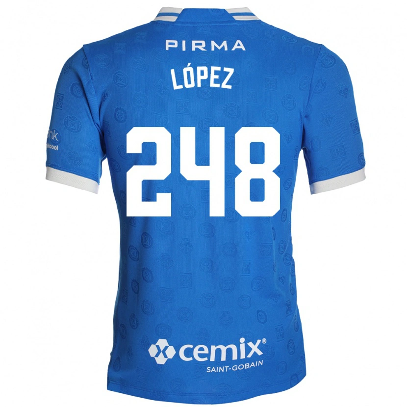 Danxen Criança Camisola Ernesto López #248 Azul Branco Vermelho Principal 2026/27 Camisa
