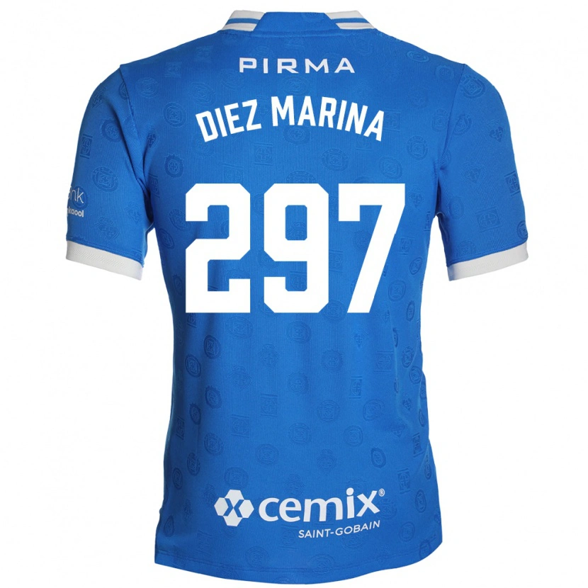 Danxen Criança Camisola Edgar Diez Marina #297 Azul Branco Vermelho Principal 2026/27 Camisa