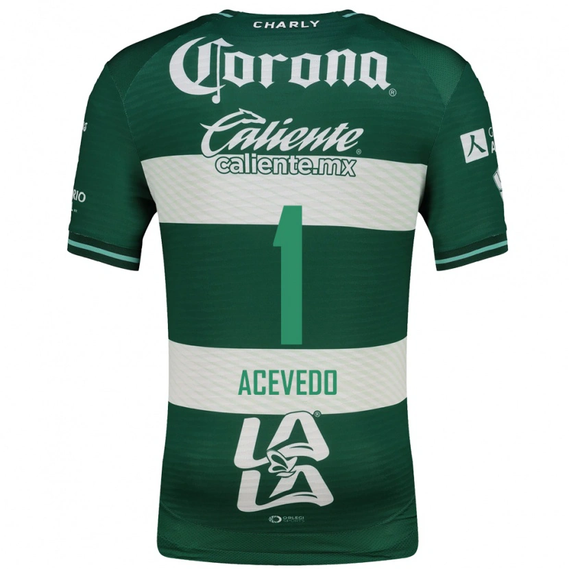 Danxen Criança Camisola Carlos Acevedo #1 Verde Branco Principal 2026/27 Camisa