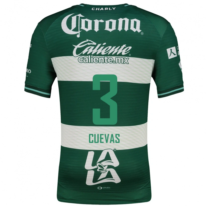 Danxen Criança Camisola Mauricio Cuevas #3 Verde Branco Principal 2026/27 Camisa