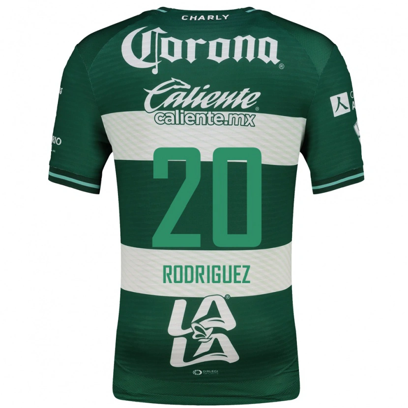 Danxen Criança Camisola Hugo Rodriguez #20 Verde Branco Principal 2026/27 Camisa