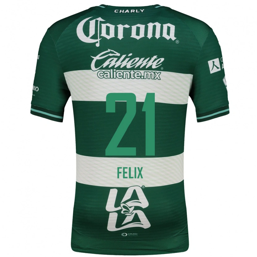Danxen Criança Camisola Judith Félix #21 Verde Branco Principal 2026/27 Camisa