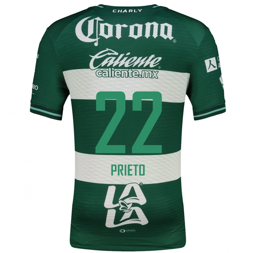 Danxen Criança Camisola Ronaldo Prieto #22 Verde Branco Principal 2026/27 Camisa