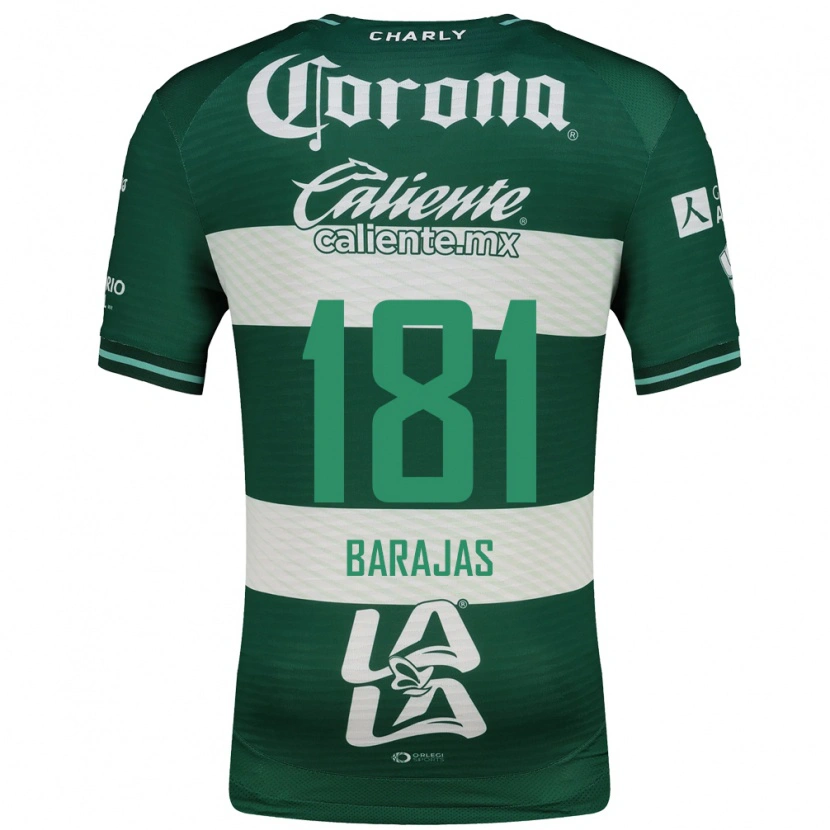 Danxen Criança Camisola Sergio Barajas #181 Verde Branco Principal 2026/27 Camisa