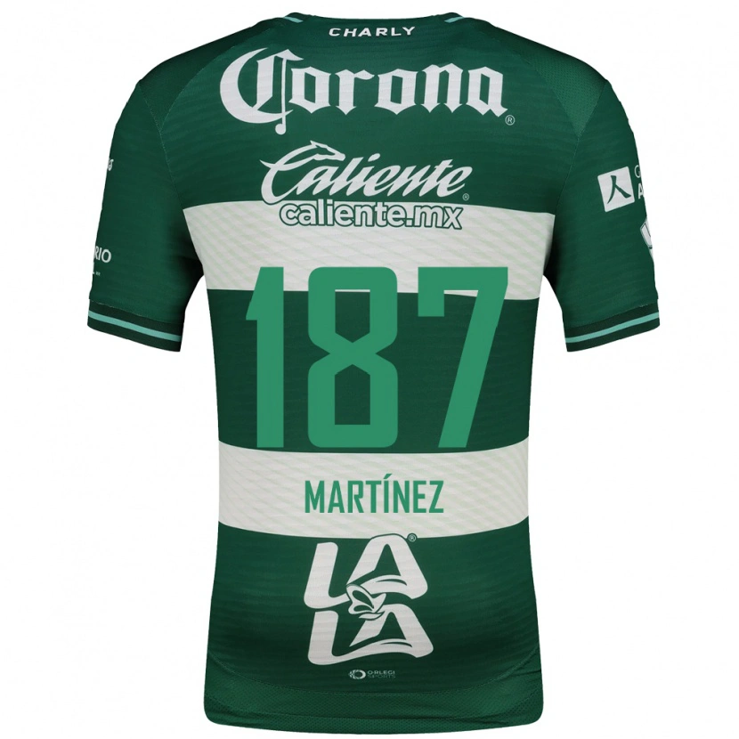Danxen Criança Camisola Thiago Martínez #187 Verde Branco Principal 2026/27 Camisa